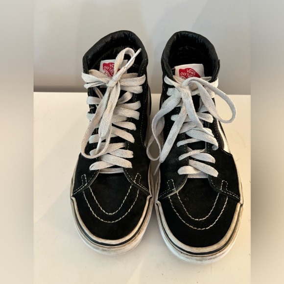 Vans Old Skool Skate Unisex Black & White High Top Sneakers Shoes. Size 3.5 / 5 - Picture 2 of 9